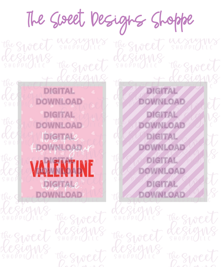 E-TAG - I'm your Valentine - Digital Instant Download 2" x 3" Tag - The Sweet Designs Shoppe - - ALL, Download, E-Tag, Promocode, Rectangle, TAG, Tags, valentine, valentines