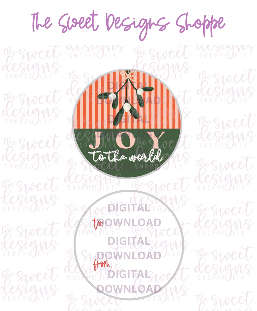 E-TAG - JoyToTheWorld #2 - Digital Instant Download 2" Round Tag - The Sweet Designs Shoppe - - 2" Round, ALL, Christmas, Circle, Download, E-Tag, Promocode, Round Tag, TAG, Tags