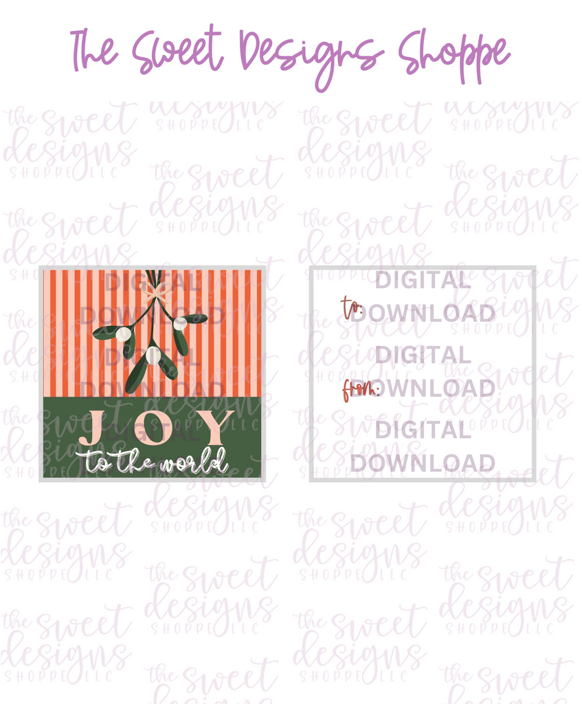 E-TAG - JoyToTheWorld #2 - Digital Instant Download 2" x 2" Tag - Sweet Designs Shoppe - - ALL, Christmas, Download, E-Tag, Promocode, square, TAG, Tags