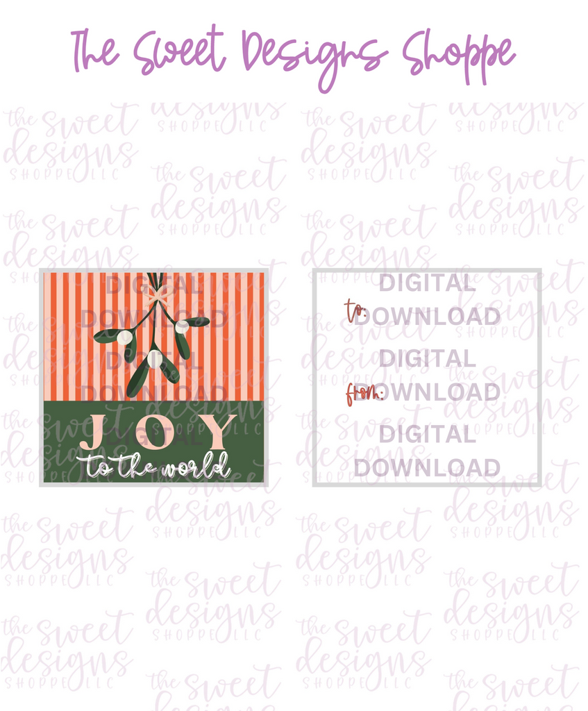 E-TAG - JoyToTheWorld #2 - Digital Instant Download 2" x 2" Tag - The Sweet Designs Shoppe - - ALL, Christmas, Download, E-Tag, Promocode, square, TAG, Tags