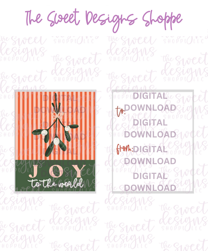 E-TAG - JoyToTheWorld #2 - Digital Instant Download 2" x 2.5" tag - Sweet Designs Shoppe - - ALL, Christmas, Download, E-Tag, Promocode, rectangle, TAG, Tags
