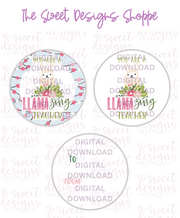 E-TAG - Llamazing Teacher - Digital Instant Download 2" Round Tag - The Sweet Designs Shoppe - TSDS - - 2" Round,ALL,E-Tag,Promocode,Round Tag,SC,School / Graduation,TAG,Tags,teacher