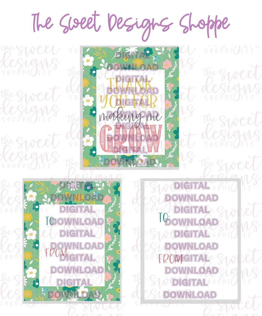 E-TAG - Making me Grow - Digital Instant Download 2" x 2.5" tag - Sweet Designs Shoppe - - 2" Round, ALL, E-Tag, mother, Promocode, Round Tag, SC, School / Graduation, TAG, Tags, teacher