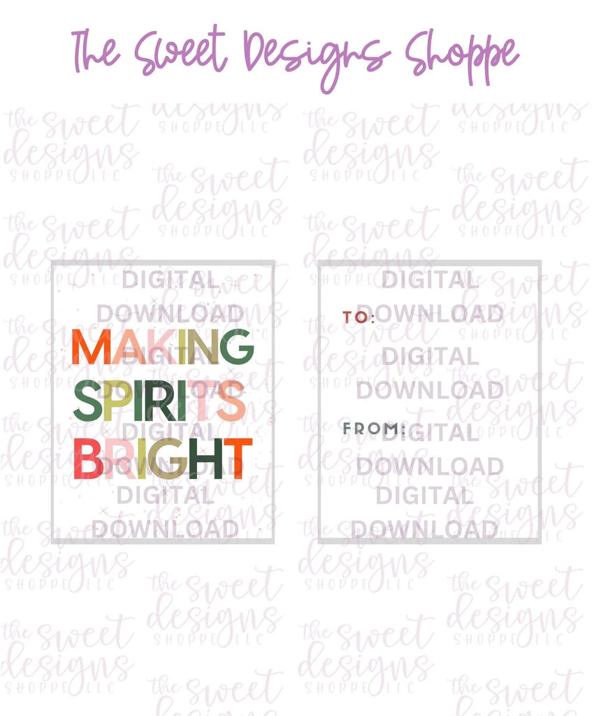 E-TAG - MakingSpiritsBright #2 - Digital Instant Download 2" x 2.5" tag - Sweet Designs Shoppe - - ALL, Christmas, Download, E-Tag, Promocode, rectangle, TAG, Tags