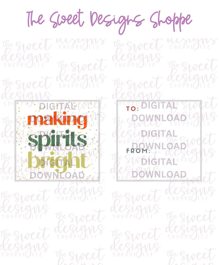 E-TAG - MakingSpiritsBright #3 - Digital Instant Download 2" x 2" Tag - The Sweet Designs Shoppe - - ALL, Christmas, Download, E-Tag, Promocode, square, TAG, Tags