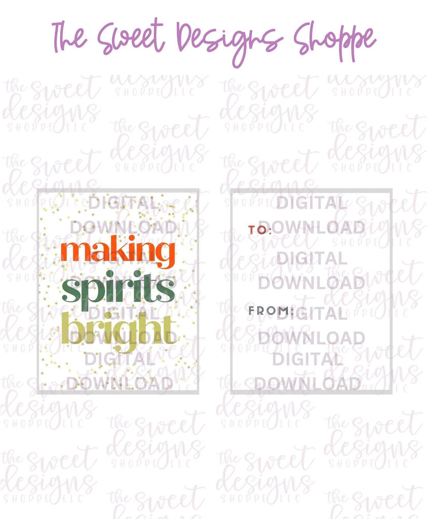 E-TAG - MakingSpiritsBright #3 - Digital Instant Download 2" x 2.5" tag - The Sweet Designs Shoppe - - ALL, Christmas, Download, E-Tag, Promocode, rectangle, TAG, Tags