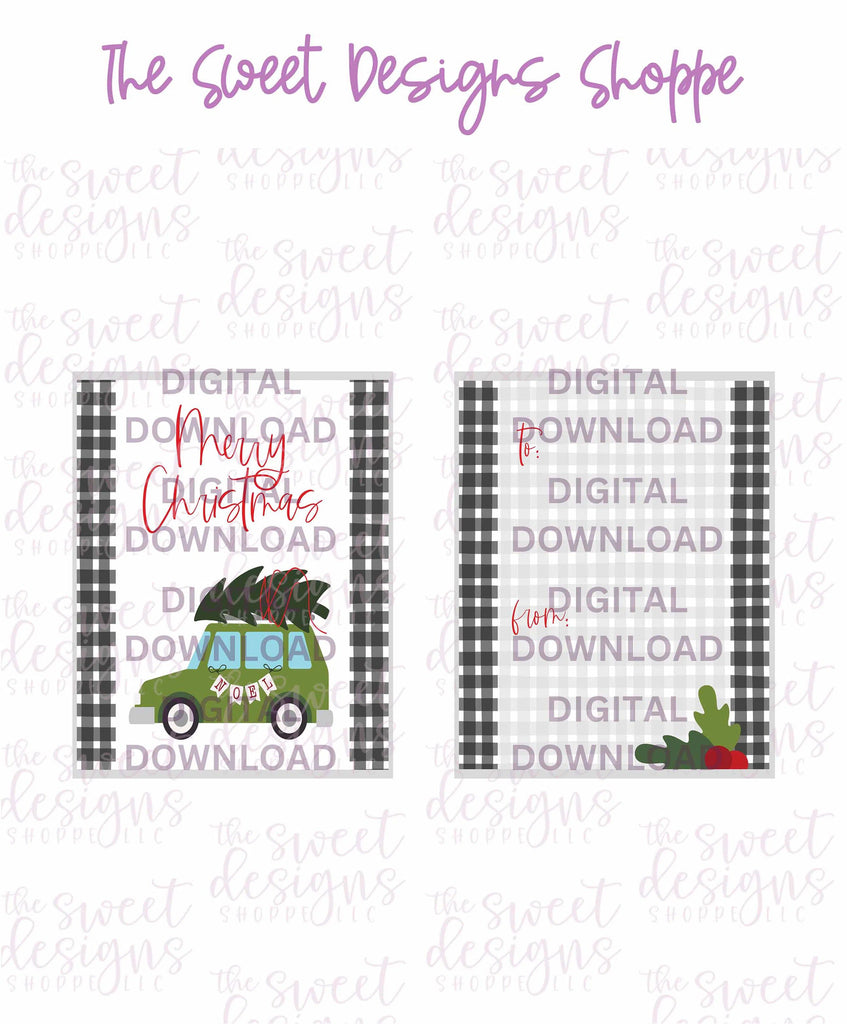 E-TAG - Merry Christmas - Digital Instant Download 2" x 3" Tag - The Sweet Designs Shoppe - - ALL, Christmas, Christmas / Winter, Download, E-Tag, Promocode, Rectangle, TAG, Tags