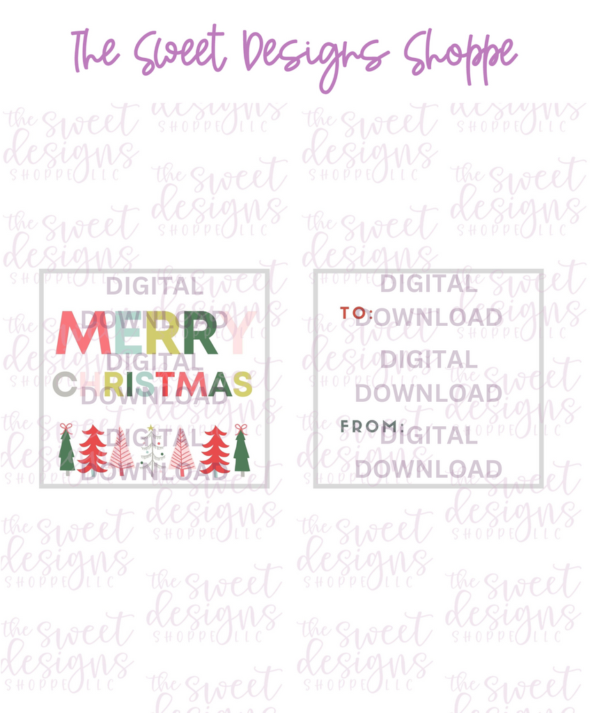 E-TAG - MerryChristmas #4 - Digital Instant Download 2" x 2" Tag - Sweet Designs Shoppe - - ALL, Christmas, Download, E-Tag, Promocode, square, TAG, Tags