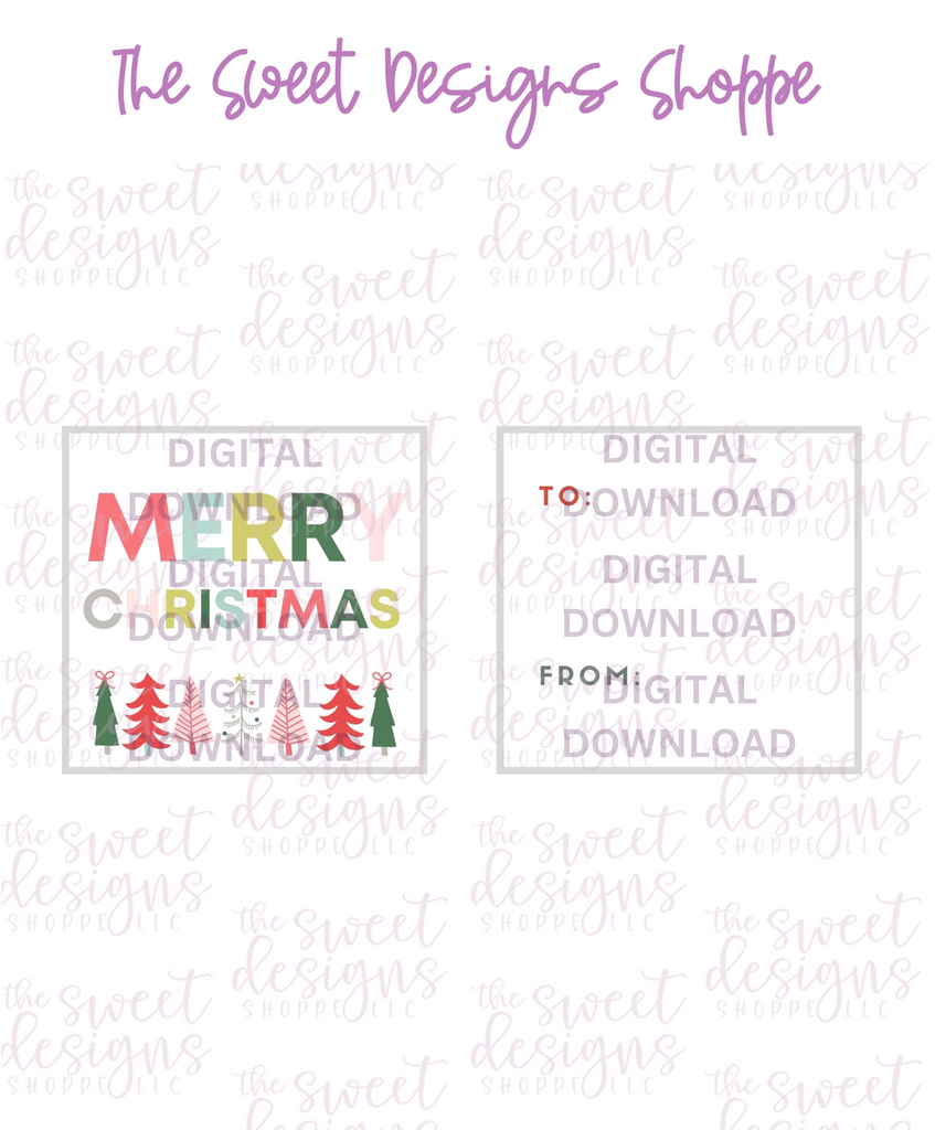 E-TAG - MerryChristmas #4 - Digital Instant Download 2" x 2" Tag - The Sweet Designs Shoppe - - ALL, Christmas, Download, E-Tag, Promocode, square, TAG, Tags