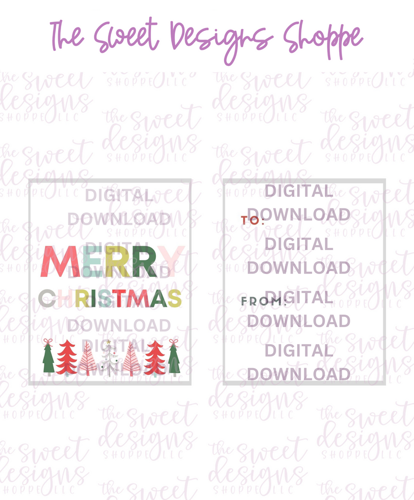 E-TAG - MerryChristmas #4 - Digital Instant Download 2" x 2.5" tag - Sweet Designs Shoppe - - ALL, Christmas, Download, E-Tag, Promocode, rectangle, TAG, Tags