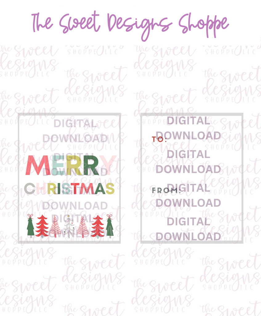 E-TAG - MerryChristmas #4 - Digital Instant Download 2" x 2.5" tag - The Sweet Designs Shoppe - TSDS - - ALL,Christmas,Download,E-Tag,Promocode,rectangle,TAG,Tags