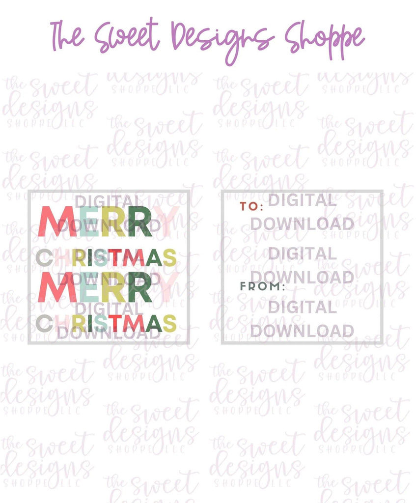 E-TAG - MerryChristmas #5 - Digital Instant Download 2" x 2" Tag - The Sweet Designs Shoppe - - ALL, Christmas, Download, E-Tag, Promocode, square, TAG, Tags