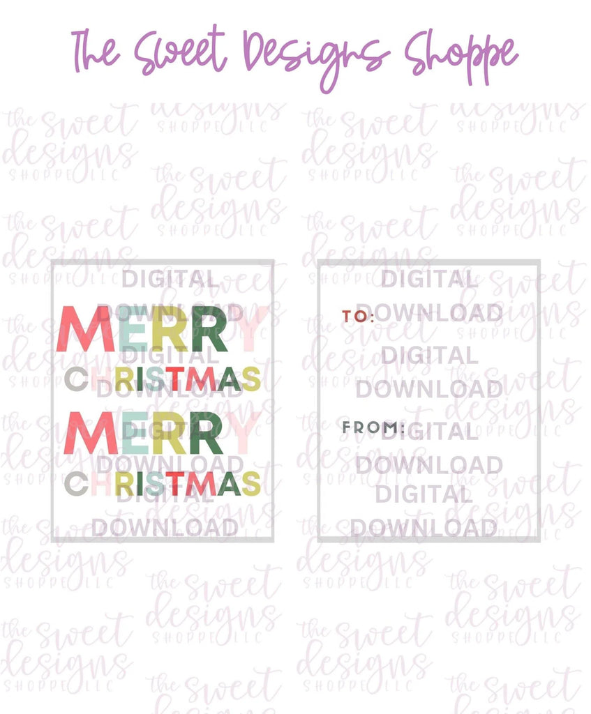 E-TAG - MerryChristmas #5 - Digital Instant Download 2" x 2.5" tag - Sweet Designs Shoppe - - ALL, Christmas, Download, E-Tag, Promocode, rectangle, TAG, Tags