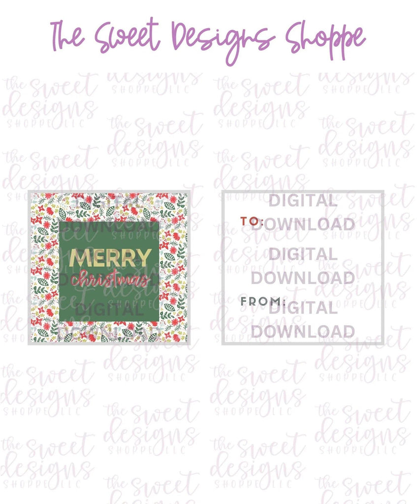 E-TAG - MerryChristmas #7 - Digital Instant Download 2" x 2" Tag - The Sweet Designs Shoppe - - ALL, Christmas, Download, E-Tag, Promocode, square, TAG, Tags