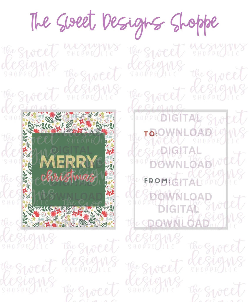 E-TAG - MerryChristmas #7 - Digital Instant Download 2" x 2.5" tag - Sweet Designs Shoppe - - ALL, Christmas, Download, E-Tag, Promocode, rectangle, TAG, Tags