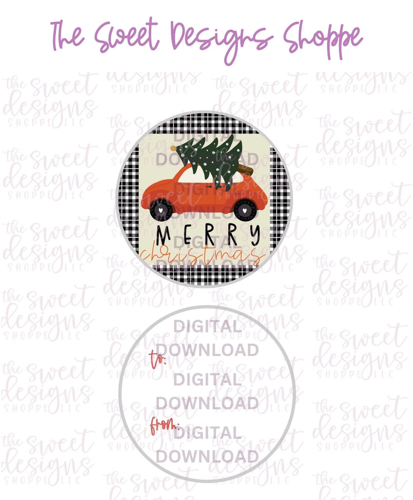 E-TAG - MerryChristmas #8 - Digital Instant Download 2" Round Tag - Sweet Designs Shoppe - - 2" Round, ALL, Christmas, Circle, Download, E-Tag, Promocode, Round Tag, TAG, Tags