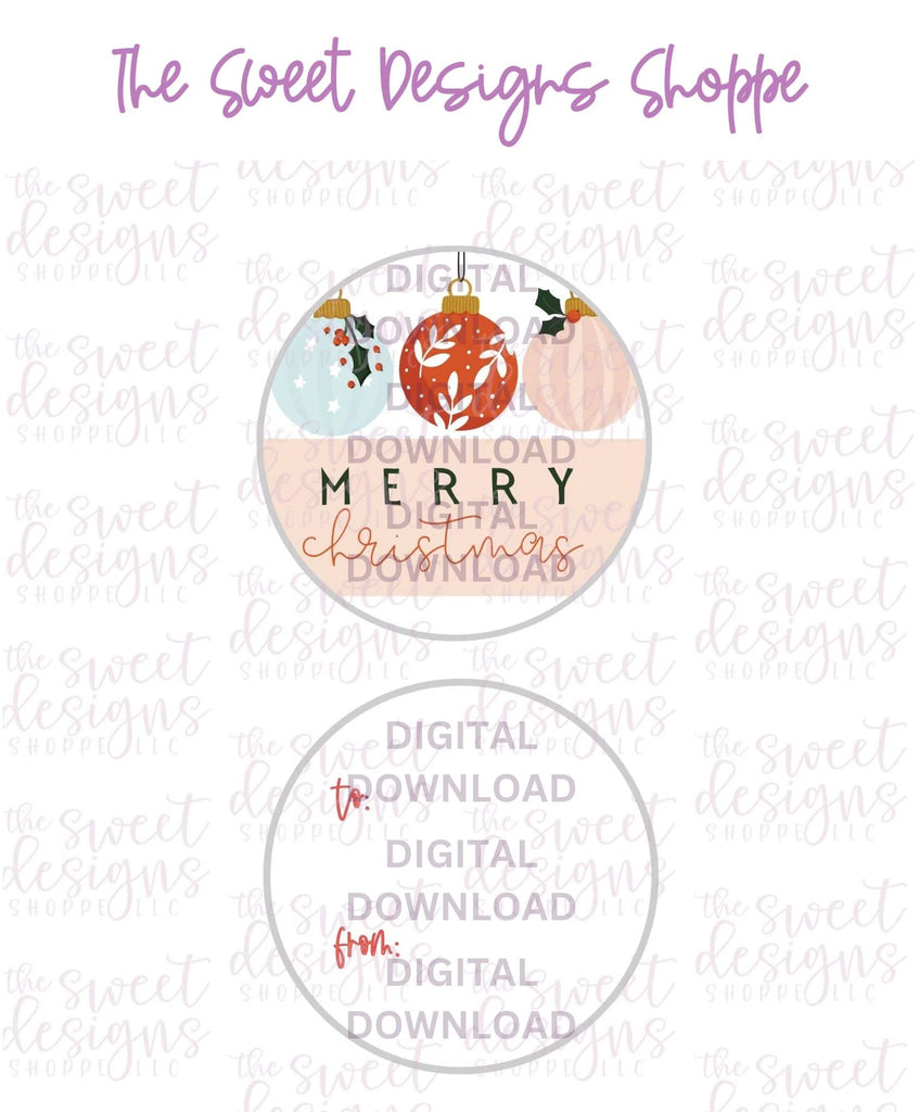 E-TAG - MerryChristmas #9 - Digital Instant Download 2" Round Tag - Sweet Designs Shoppe - - 2" Round, ALL, Christmas, Circle, Download, E-Tag, Promocode, Round Tag, TAG, Tags