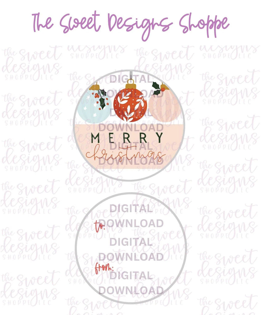 E-TAG - MerryChristmas #9 - Digital Instant Download 2" Round Tag - The Sweet Designs Shoppe - - 2" Round, ALL, Christmas, Circle, Download, E-Tag, Promocode, Round Tag, TAG, Tags