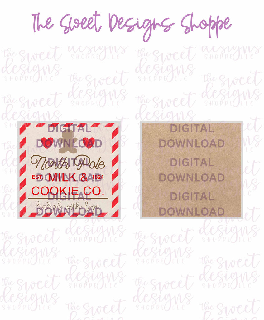 E-TAG - Milk & Cookie Co. - Digital Instant Download 2" x 2" Tag - Sweet Designs Shoppe - - ALL, Christmas, Christmas / Winter, Download, E-Tag, Promocode, square, TAG, Tags