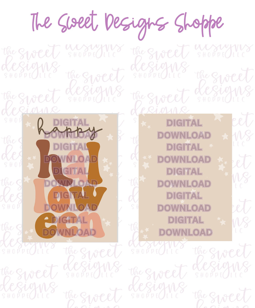 E-TAG - Modern Happy Halloween - Digital Instant Download 2" x 3" Tag - Sweet Designs Shoppe - - ALL, Download, E-Tag, halloween, Promocode, square, TAG, Tags