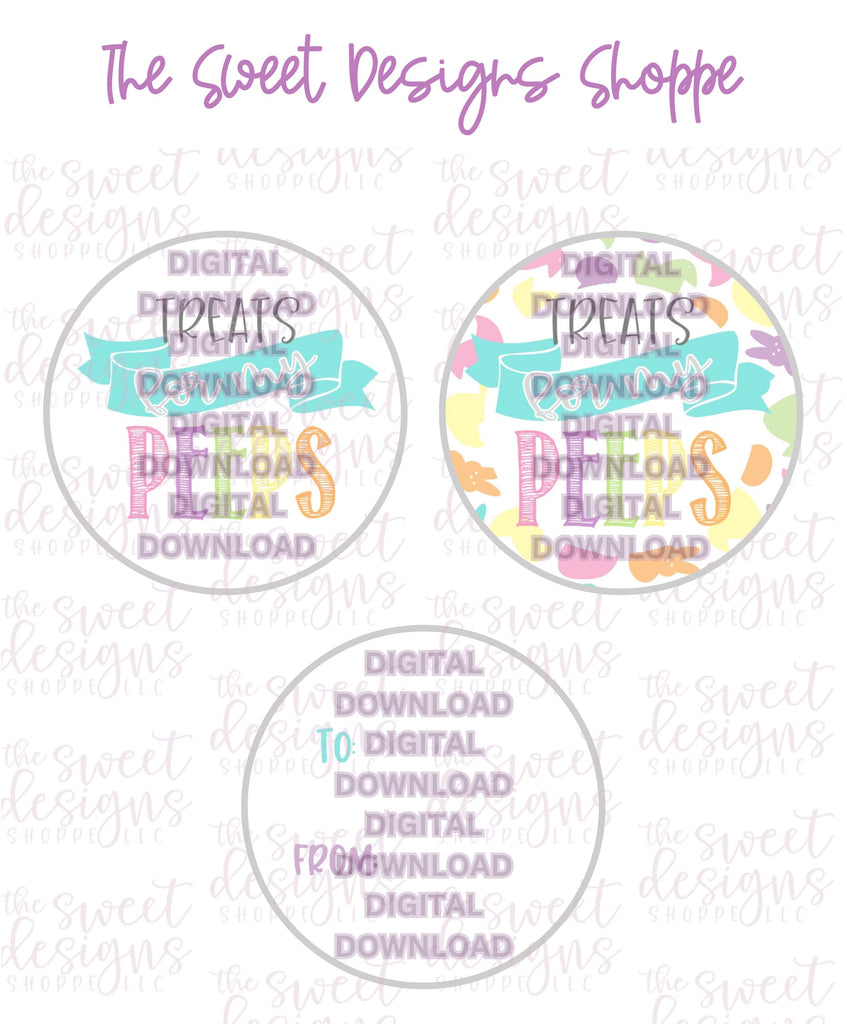 E-TAG - Peeps - Digital Instant Download 2" Round Tag - Sweet Designs Shoppe - - 2" Round, ALL, E-Tag, Easter, Peep, Peeps, Promocode, Round Tag, TAG, Tags