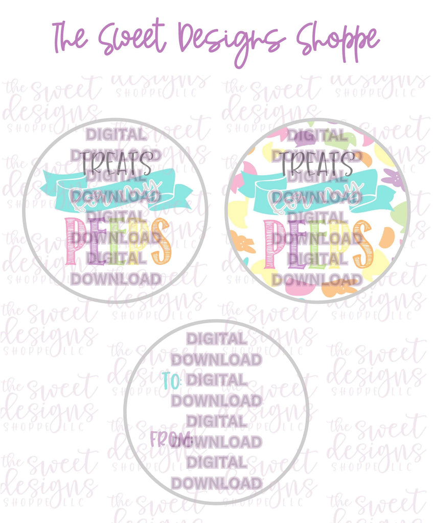 E-TAG - Peeps - Digital Instant Download 2" Round Tag - The Sweet Designs Shoppe - TSDS - - 2" Round,ALL,E-Tag,Easter,Peep,Peeps,Promocode,Round Tag,TAG,Tags