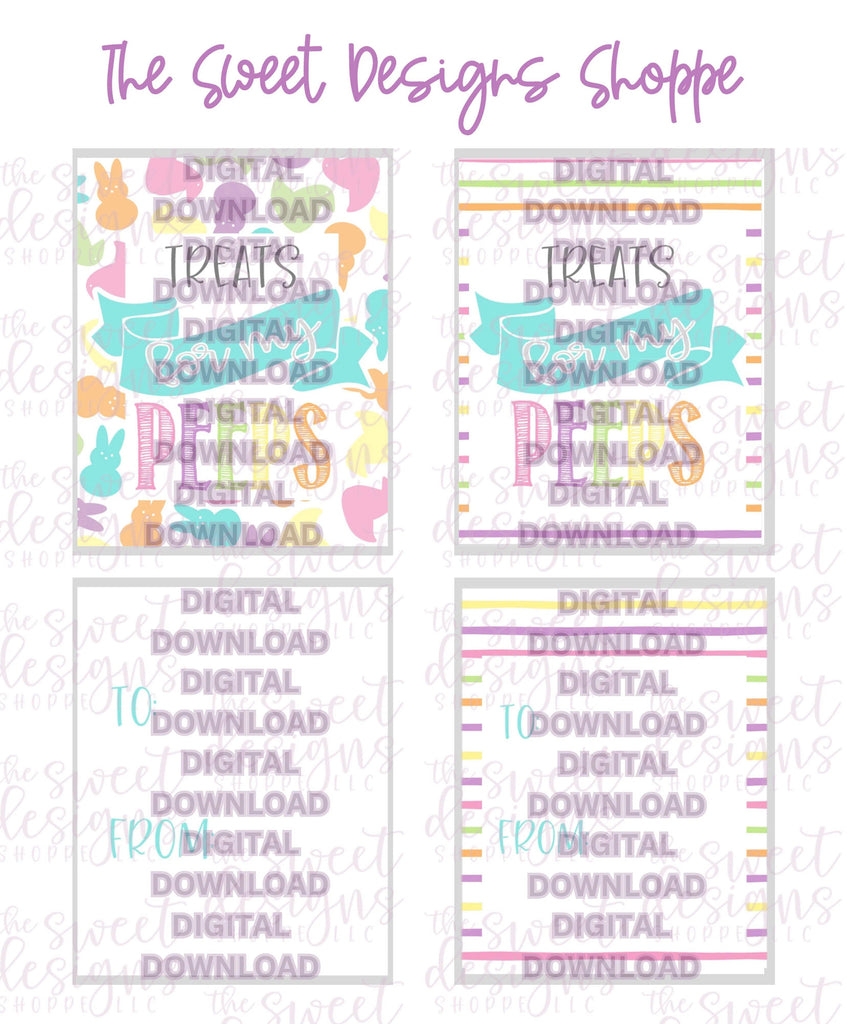 E-TAG - Peeps - Digital Instant Download 2" x 2.5" tag - The Sweet Designs Shoppe - TSDS - - 2" Round,ALL,E-Tag,Easter,Peep,Peeps,Promocode,Round Tag,TAG,Tags