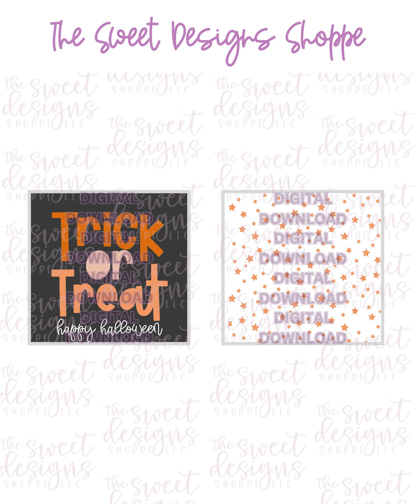 E-TAG - Simply Trick or Treat - Digital Instant Download 2" x 2" Tag - Sweet Designs Shoppe - - ALL, Download, E-Tag, halloween, Promocode, square, TAG, Tags
