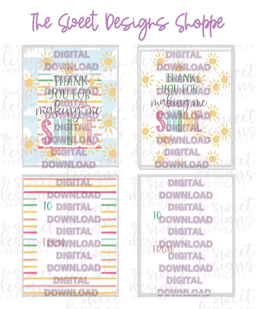 E-TAG - Thank You for making me SHINE - Digital Instant Download 2.5" x 2" tag - The Sweet Designs Shoppe - - 2" Round, ALL, E-Tag, mother, Promocode, Round Tag, SC, School / Graduation, TAG, Tags, teacher