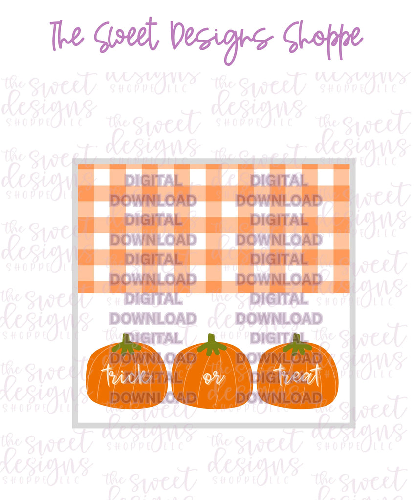E-TAG - Trick or Treat #2 - Digital Instant Download Topper 3" - Sweet Designs Shoppe - - ALL, bag topper, colorful, E-Tag, halloween, Promocode, TAG, Tags