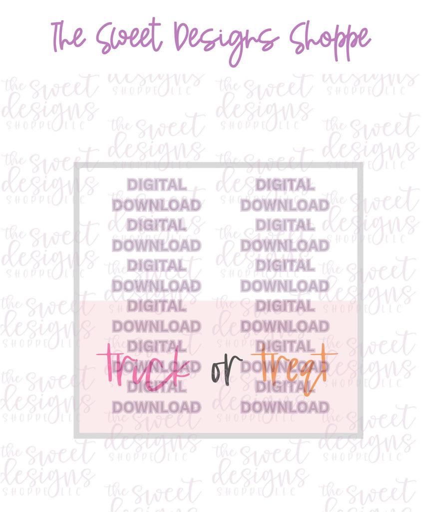 E-TAG - Trick or Treat #3 - Digital Instant Download Topper 3" - The Sweet Designs Shoppe - TSDS - - ALL,bag topper,colorful,E-Tag,halloween,Promocode,TAG,Tags