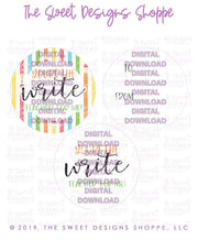 E-TAG - Write Teacher - Digital Instant Download 2" Round Tag - The Sweet Designs Shoppe - TSDS - - 2" Round,ALL,Back to School,dowload,E-Tag,Promocode,Round Tag,School / Graduation,TAG,Tags,teacher,teacher appreciation