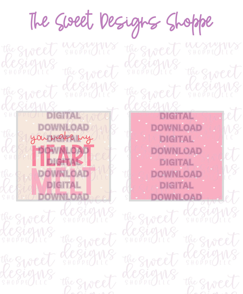 E-TAG - You Make My HEART MELT - Digital Instant Download 2" x 2" Tag - Sweet Designs Shoppe - - ALL, Download, E-Tag, Promocode, square, TAG, Tags, valentine, valentines