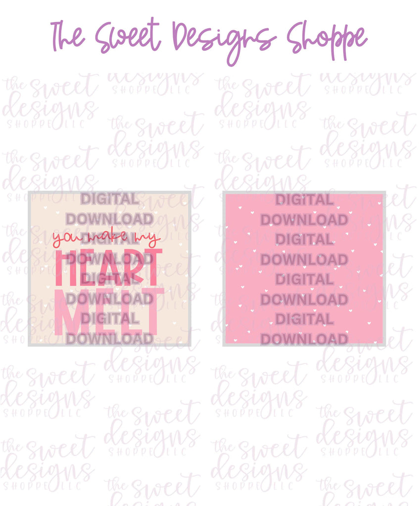 E-TAG - You Make My HEART MELT - Digital Instant Download 2" x 2" Tag - The Sweet Designs Shoppe - - ALL, Download, E-Tag, Promocode, square, TAG, Tags, valentine, valentines