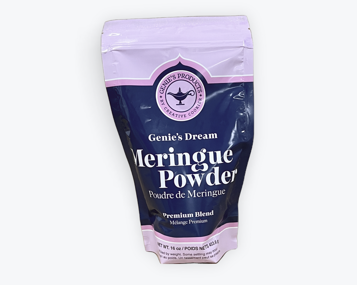 Edible Supplies - Meringue Powder - Genie's Dream - 1 lb bag (16 Ounces) - USA Shipments ONLY - Creative Cookier - - All,creative cookier,Flour,Genie,Merenge,Merengue,Meringue,Promocode