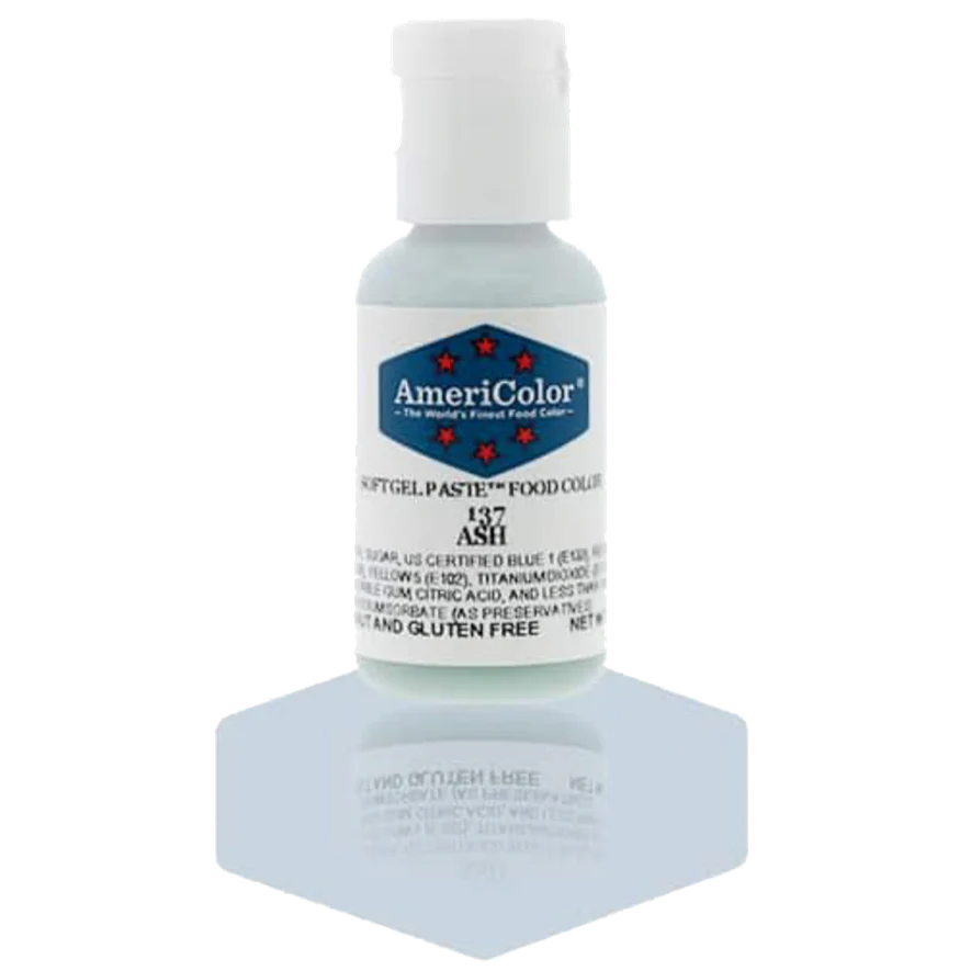 Food Colors - Americolor Soft Gel Paste - Ash - Select Size - Food Color - AmeriColor - 0.75oz - Americolor SoftGel Paste - Ash - 137 - ALL,AmeriColor,color,edible,Food Color,Food Coloring,Food Colors,Gel,liquid food coloring,Paste,Promocode,Soft Gel Paste