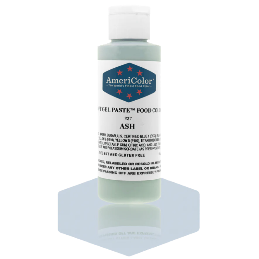 Food Colors - Americolor Soft Gel Paste - Ash - Select Size - Food Color - AmeriColor - 4.5 oz - Americolor SoftGel Paste - Ash - 237 - ALL,AmeriColor,color,edible,Food Color,Food Coloring,Food Colors,Gel,liquid food coloring,Paste,Promocode,Soft Gel Paste