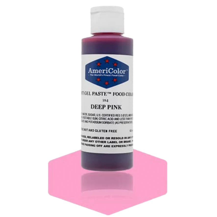 Food Colors - Americolor Soft Gel Paste - Deep Pink - Select Size - Food Color - AmeriColor - 4.5 oz - Americolor SoftGel Paste - Deep Pink - 214 - ALL,AmeriColor,color,edible,Food Color,Food Coloring,Food Colors,Gel,liquid food coloring,Paste,Promocode,Soft Gel Paste