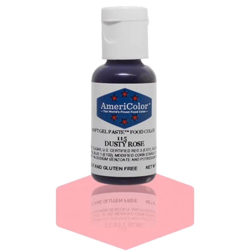 Food Colors - Americolor Soft Gel Paste - Dusty Rose - Select Size - Food Color - AmeriColor - 0.75oz - Americolor SoftGel Paste - Dusty Rose - 115 - ALL,AmeriColor,color,edible,Food Color,Food Coloring,Food Colors,Gel,liquid food coloring,Paste,Promocode,Soft Gel Paste