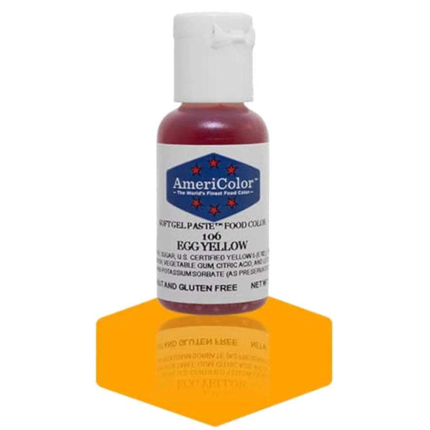 Food Colors - Americolor Soft Gel Paste - Egg Yellow - Select Size - Food Color - AmeriColor - 0.75oz - Americolor SoftGel Paste - Egg Yellow - 106 - ALL,AmeriColor,color,edible,Food Color,Food Coloring,Food Colors,Gel,liquid food coloring,Paste,Promocode,Soft Gel Paste