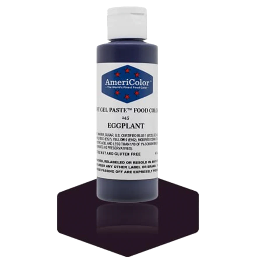 Food Colors - Americolor Soft Gel Paste - Eggplant - Select Size - Food Color - AmeriColor - 4.5 oz - Americolor SoftGel Paste - Eggplant - 245 - ALL,AmeriColor,color,edible,Food Color,Food Coloring,Food Colors,Gel,liquid food coloring,Paste,Promocode,Soft Gel Paste