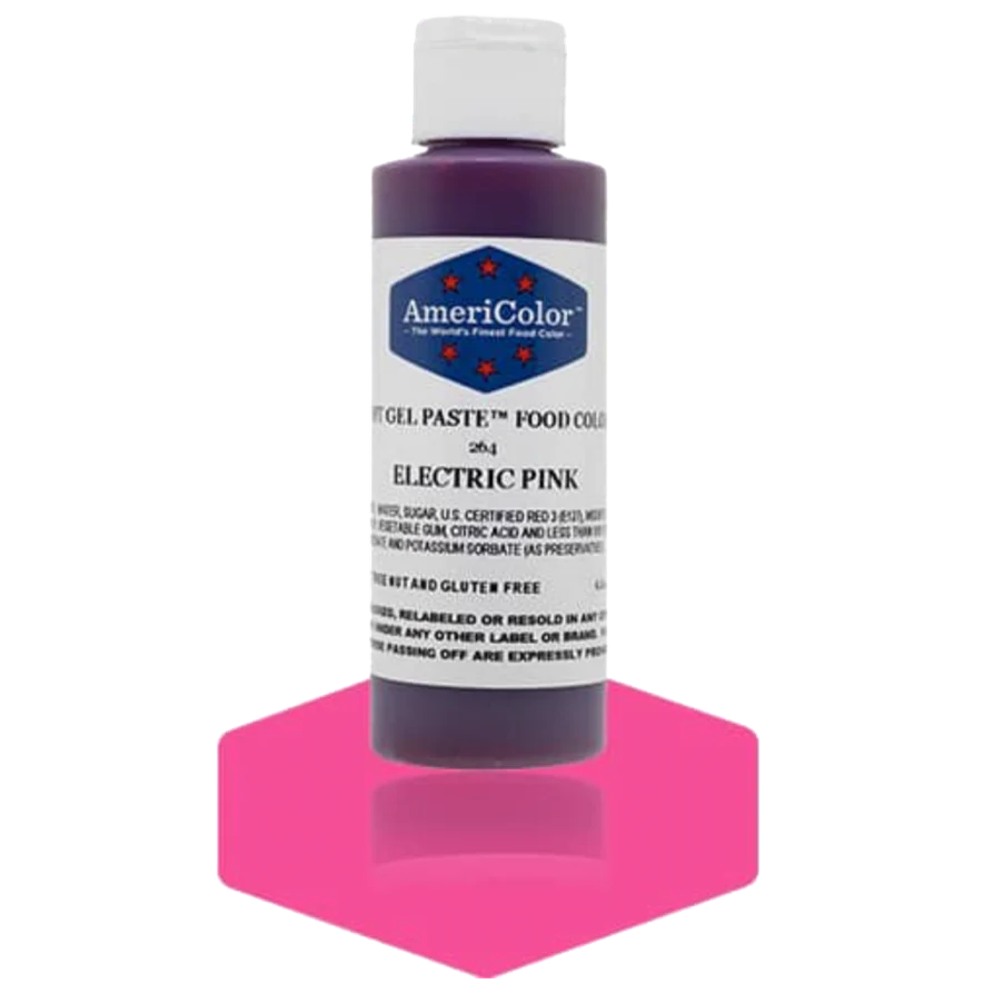 Food Colors - Americolor Soft Gel Paste - Electric Pink - Select Size - Food Color - AmeriColor - 4.5 oz - Americolor SoftGel Paste - Electric Pink - 264 - ALL,AmeriColor,color,edible,Food Color,Food Coloring,Food Colors,Gel,liquid food coloring,Paste,Promocode,Soft Gel Paste