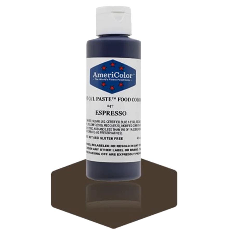 Food Colors - Americolor Soft Gel Paste - Espresso - Select Size - Food Color - AmeriColor - 4.5 oz - Americolor SoftGel Paste - Espresso - 247 - ALL,AmeriColor,color,edible,Food Color,Food Coloring,Food Colors,Gel,liquid food coloring,Paste,Promocode,Soft Gel Paste