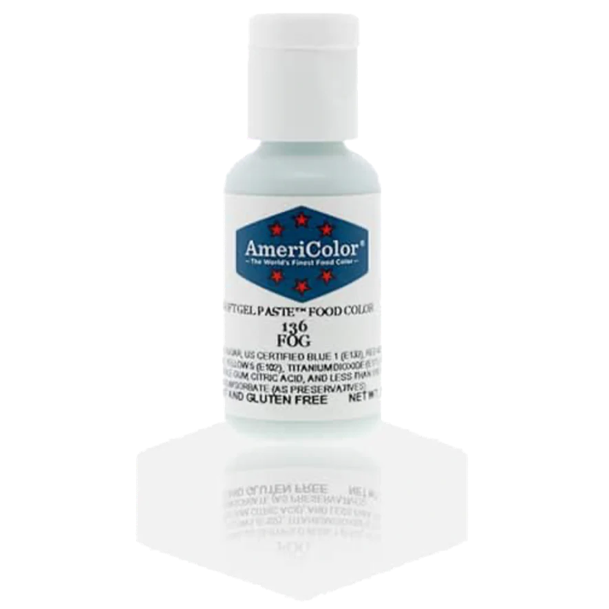 Food Colors - Americolor Soft Gel Paste - Fog - Select Size - Food Color - AmeriColor - 0.75oz - Americolor SoftGel Paste - Fog - 136 - ALL,AmeriColor,color,edible,Food Color,Food Coloring,Food Colors,Gel,liquid food coloring,Paste,Promocode,Soft Gel Paste