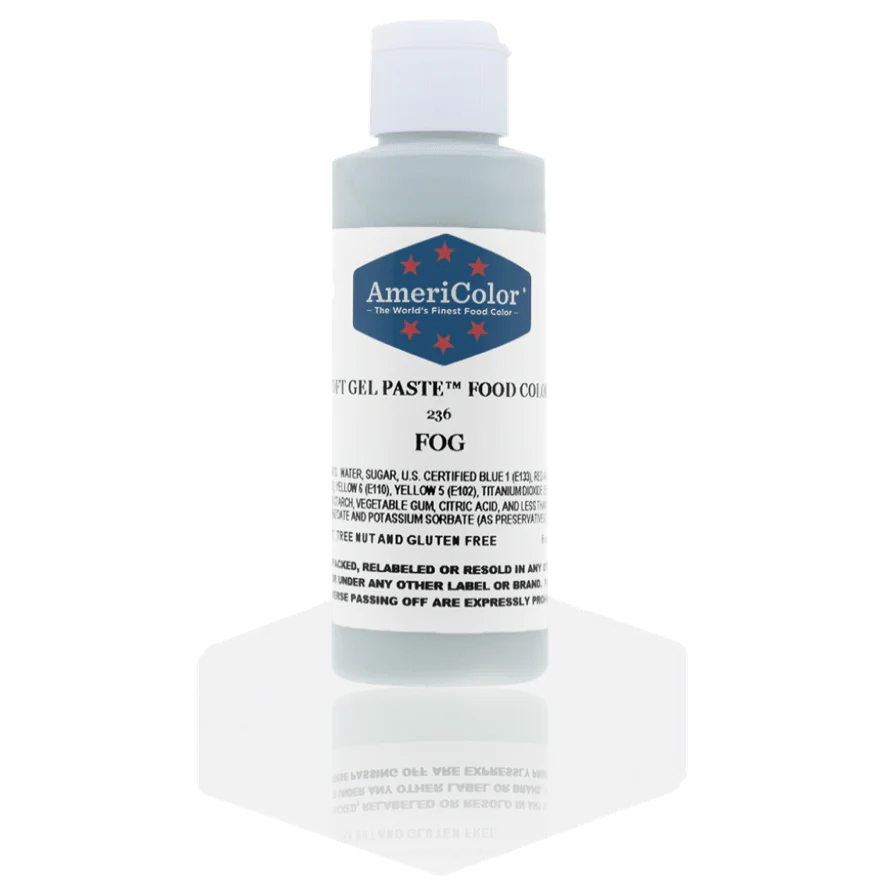 Food Colors - Americolor Soft Gel Paste - Fog - Select Size - Food Color - AmeriColor - 4.5 oz - Americolor SoftGel Paste - Fog - 236 - ALL,AmeriColor,color,edible,Food Color,Food Coloring,Food Colors,Gel,liquid food coloring,Paste,Promocode,Soft Gel Paste