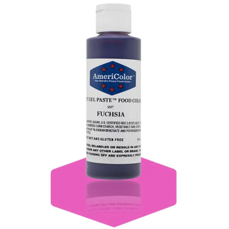 Food Colors - Americolor Soft Gel Paste - Fuchsia - Select Size - Food Color - AmeriColor - 4.5 oz - Americolor SoftGel Paste - Fuchsia - 227 - ALL,AmeriColor,color,edible,Food Color,Food Coloring,Food Colors,Gel,liquid food coloring,Paste,Promocode,Soft Gel Paste