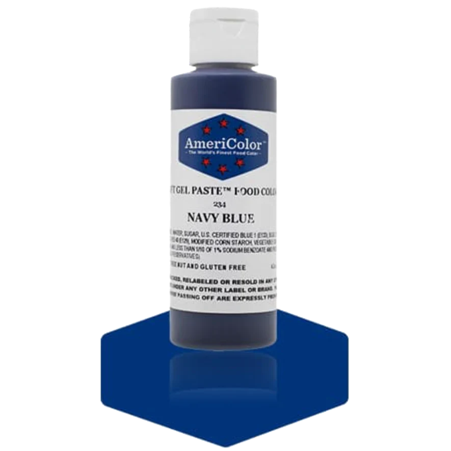 Food Colors - Americolor Soft Gel Paste - Navy Blue - Select Size - Food Color - AmeriColor - 4.5 oz - Americolor SoftGel Paste - Navy Blue - 234 - ALL,AmeriColor,color,edible,Food Color,Food Coloring,Food Colors,Gel,liquid food coloring,Paste,Promocode,Soft Gel Paste