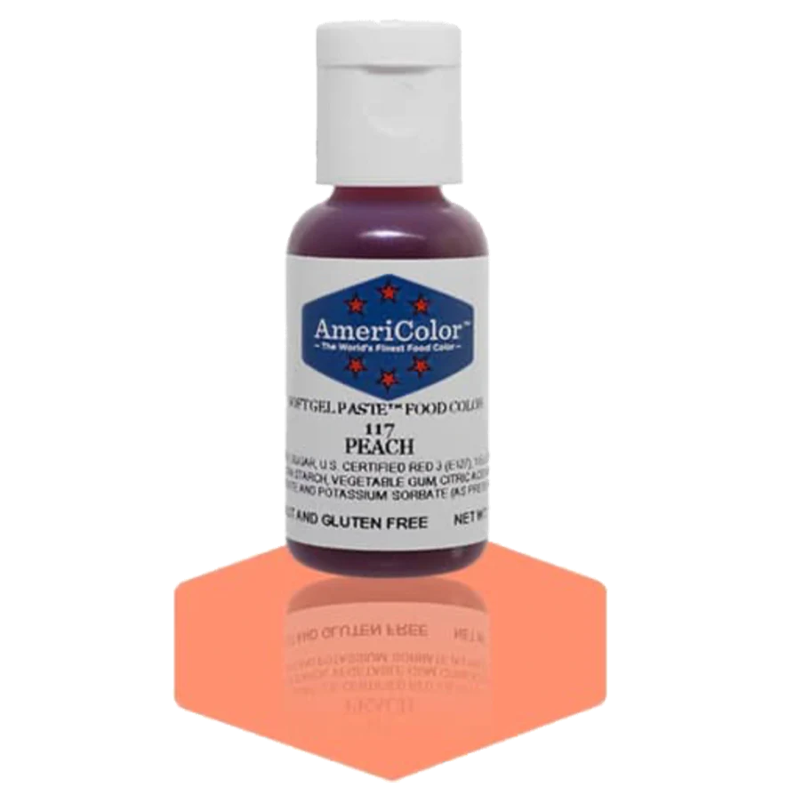 Food Colors - Americolor Soft Gel Paste - Peach - Select Size - Food Color - AmeriColor - 0.75oz - Americolor SoftGel Paste - Peach - 117 - ALL,AmeriColor,color,edible,Food Color,Food Coloring,Food Colors,Gel,liquid food coloring,Paste,Promocode,Soft Gel Paste