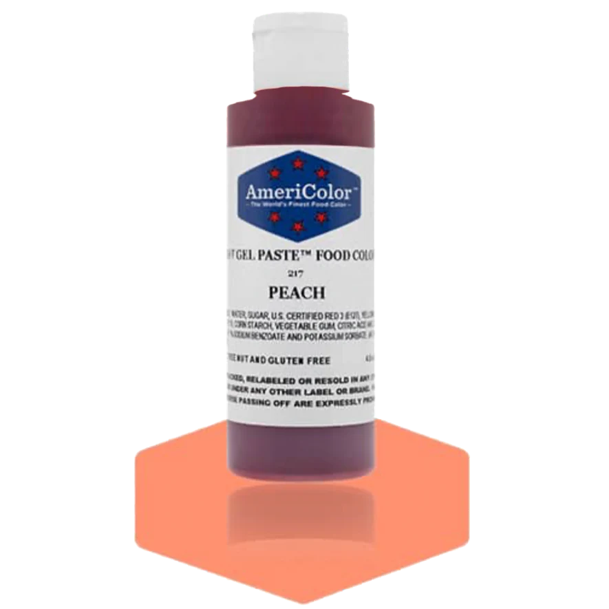 Food Colors - Americolor Soft Gel Paste - Peach - Select Size - Food Color - AmeriColor - 4.5 oz - Americolor SoftGel Paste - Peach - 217 - ALL,AmeriColor,color,edible,Food Color,Food Coloring,Food Colors,Gel,liquid food coloring,Paste,Promocode,Soft Gel Paste