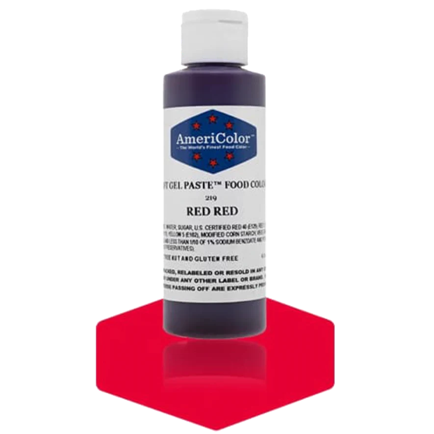 Food Colors - Americolor Soft Gel Paste - Red Red - Select Size - Food Color - AmeriColor - 4.5 oz - Americolor SoftGel Paste - Red Red - 219 - ALL,AmeriColor,color,edible,Food Color,Food Coloring,Food Colors,Gel,liquid food coloring,Paste,Promocode,Soft Gel Paste